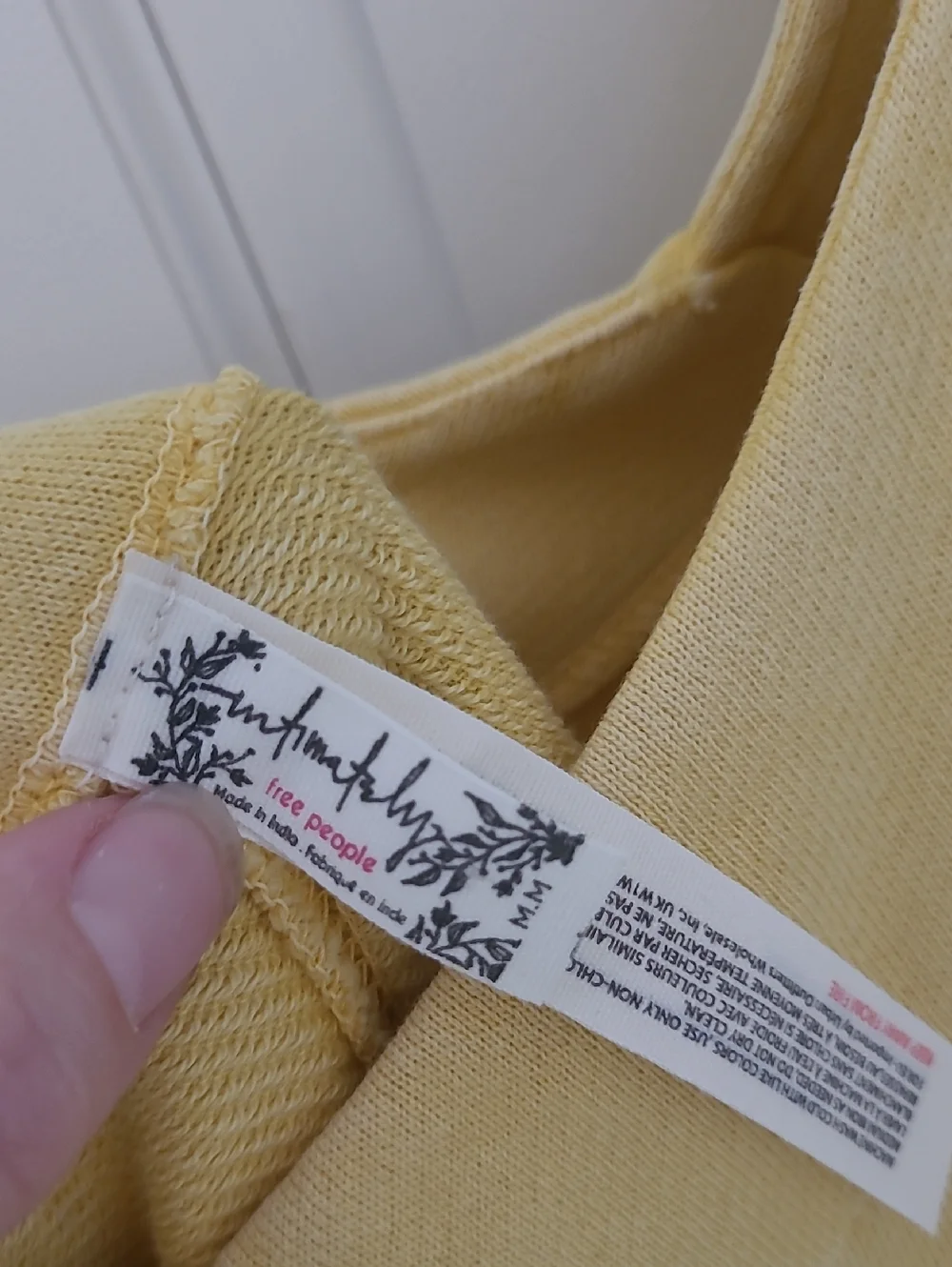 Free People Intimately Tie Back Sleeveless Yellow Jumpsuit 100% Cotton - Picture 7 of 11